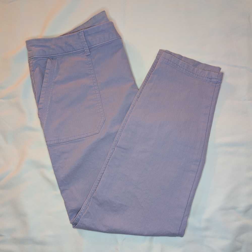 Old Navy Mid-Rise Pixie Utility Chino in Periwinkle